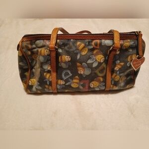 Dooney & Bourke Bee Print Shoulder Bag - Brown and Tan